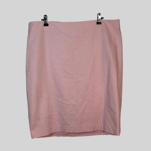 Adrianna Papell Solid Pink Pencil Skirt 14